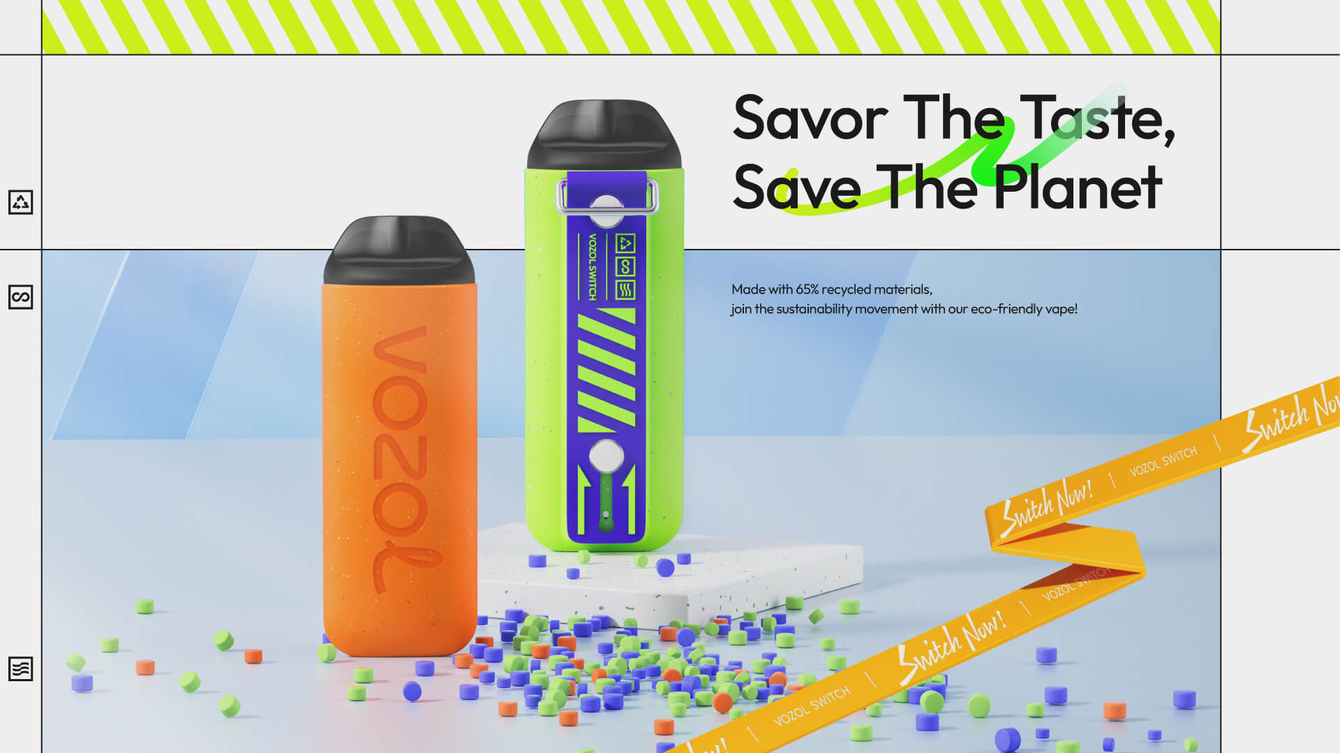 Oppdag VOZOL SWITCH 1600 Engangsvaper - Gresskar Latte: En Smakfull Reise i Vapingens Verden