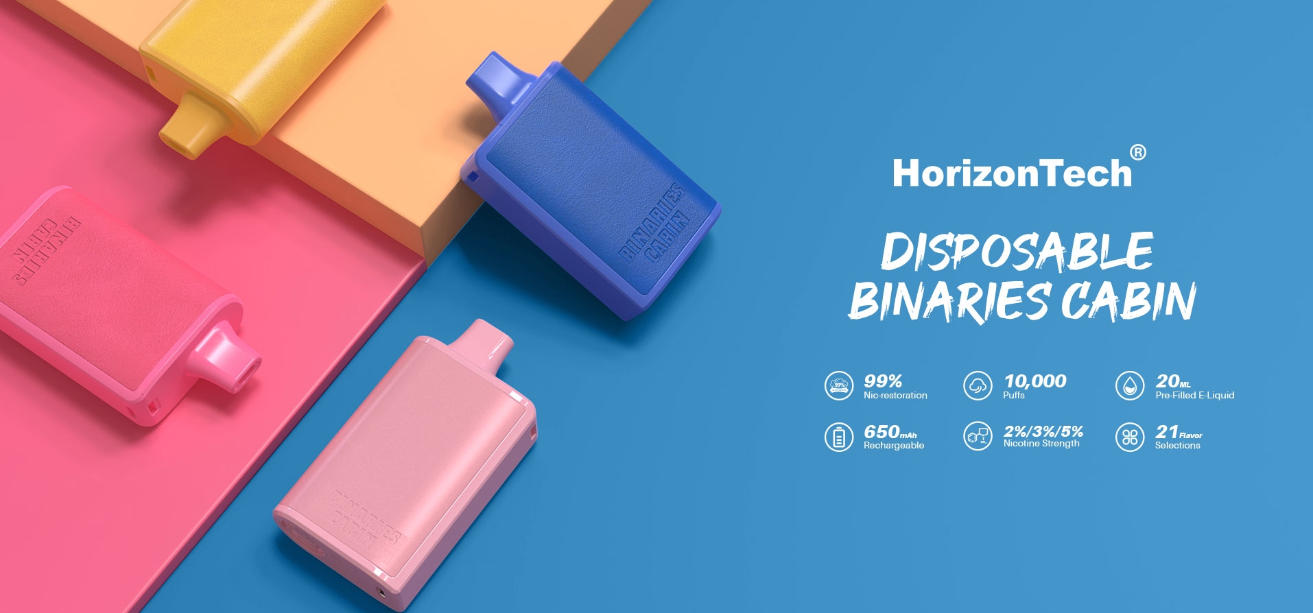 HorizonTech Binaries Cabin 10000 Puffs - granateple fersken is: En revolusjonerende engangs vape for den moderne vaperen