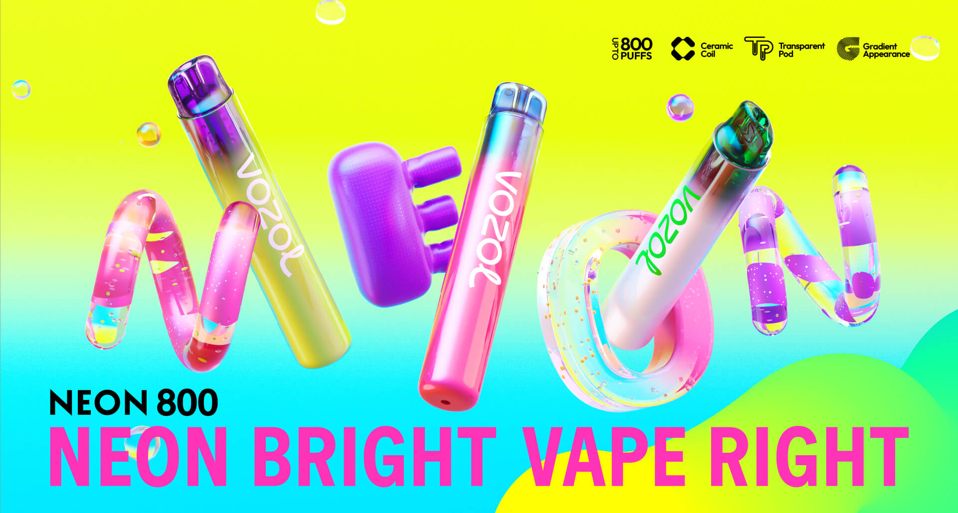 VOZOL Neon 800 Bl&aring; Razz Sitron: En Smakfull Revolusjon i Norges Vape-Marked