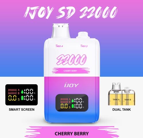 iJOY SD 22000 Puffs Engangs Vape &ndash; Kirseb&aelig;rb&aelig;r: En ny generasjon dampopplevelse