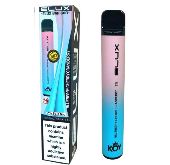 ELUX BAR KOV LEGACY 600 Puffs Vape - bl&aring;b&aelig;r kirseb&aelig;r traneb&aelig;r: En Smakfull og Praktisk Vapeopplevelse
