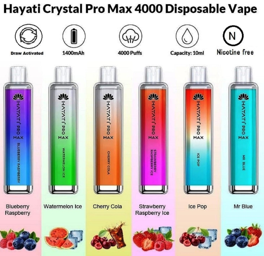 Hayati Pro Max 4000 Puffs Vape - Atomiske Brannkuler: Den Ultimative Opplevelsen av Smeltende Godhet